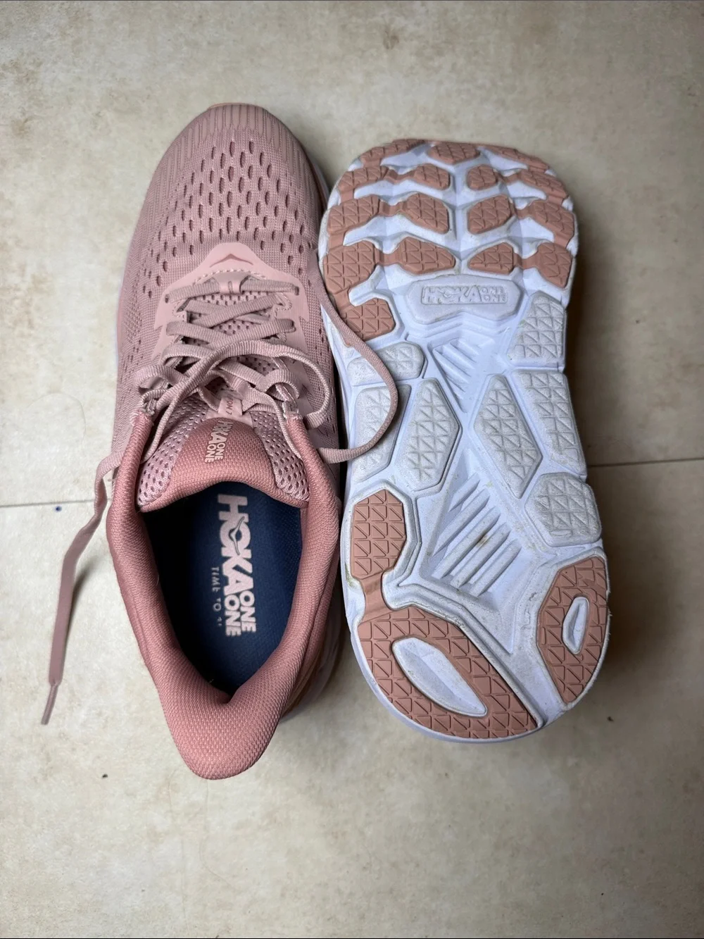 Hoka One One Women's Pink Athletic Running Shoes